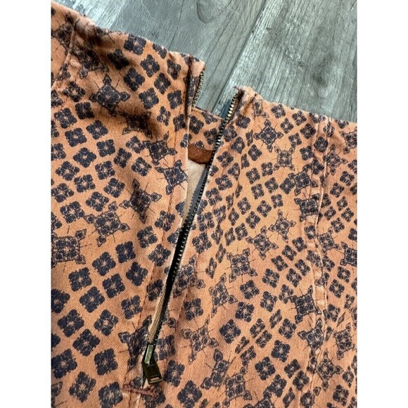 Free People Boho High Waisted Mini Skirt Brown Black Pattern Animal 0 - Picture 8 of 8